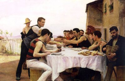 A festa de barco Meurthe de Emile Friant
